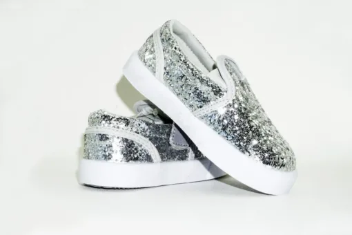 Zapatilla Verazzi Plateada Brillantina