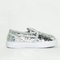 Zapatilla Verazzi Plateada Brillantina