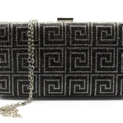 Cartera Fiesta Negra Brillos A.C