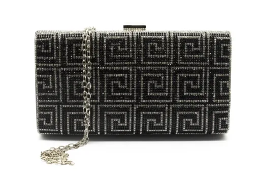 Cartera Fiesta Negra Brillos A.C