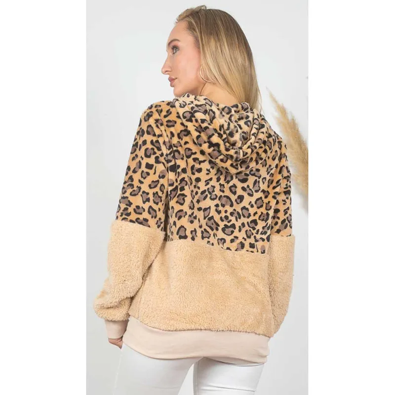 titulo del producto Poleron Polar Leopardo Café - Imagen 2