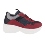 Zapatilla Verazzi Urbana Brillos Burdeo