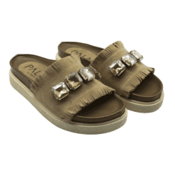 Sandalia Piedra Cuero Beige Palm by AC