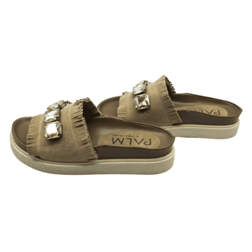 Sandalia Piedra Cuero Beige Palm by AC - Imagen 4