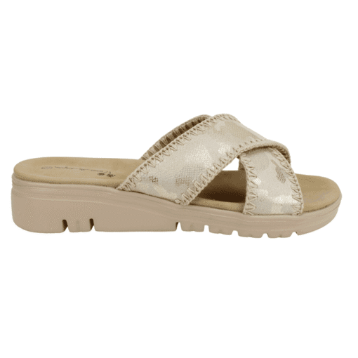 Sandalia New Walk Slip on Dorada