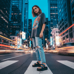 Sandalia Agua de Coco Plataforma Negra