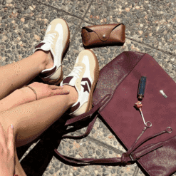 Alternative view of Zapatilla Star Crema Burdeo