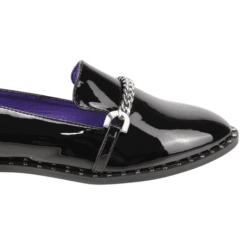 Mocasín Agua de Coco Negro Brillante