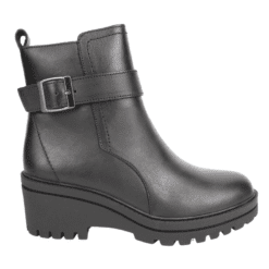 Botín Palm Broche Cuero Negro