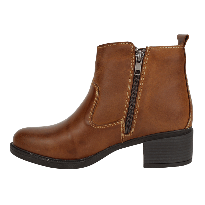 titulo del producto Botín Palm Costuras Cuero Marrón - Imagen 4