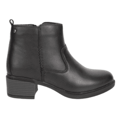 Botín Palm Costuras Cuero Negro