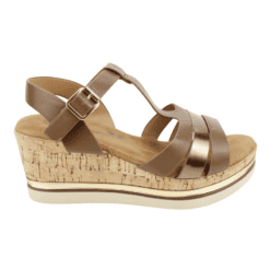 Sandalia Plataforma Tiras Marrón - Sandalias en Agua de coco